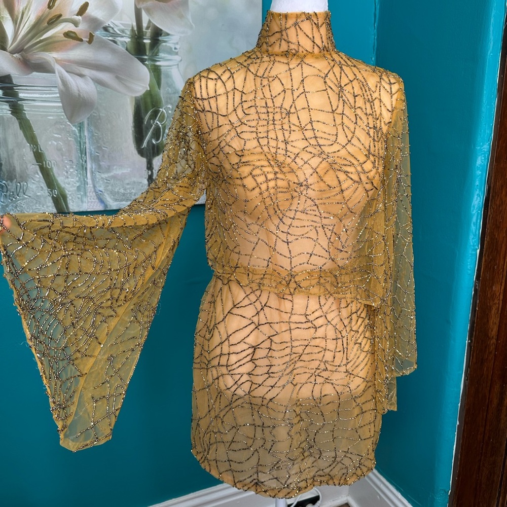 Custom, one of a kind, “Minna Fashion” hand beaded gorgeous dress
